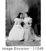 #11248 Picture Of Anne Sullivan Sitting With Helen Keller
