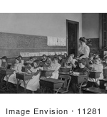 #11281 Picture Of A Teacher And Students In A Classroom