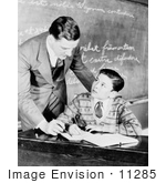 #11285 Picture Of A Teacher Helping A Student