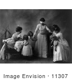 #11307 Picture Of Women And Children Playing Blind Man’S Bluff