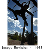 #11468 Picture Of A Soldier In An Obstacle Course