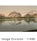 #11496 Picture Of Mountains Reflecting In Lyngenfjord
