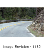 #1165 Picture Of A Road Beside A Landslide Area