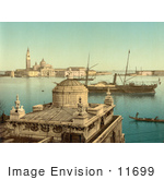 #11699 Picture Of Boats In Harbor Venice Italy