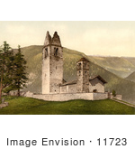 #11723 Picture Of An Old Church Celerina Schlarigna Switzerland