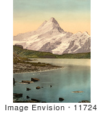 #11724 Picture Of Bach Alps Lake And Schreckhorn