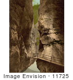 #11725 Picture Of A Walkway In A Gorge Switzerland