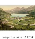 #11754 Picture Of A View On Maloja Palace In Switzerland