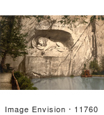 #11760 Picture Of The Lion Monument In Switzerland