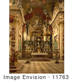 #11763 Picture Of The Interior Of Pilgrams’ Church In Switzerland