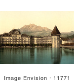#11771 Picture Of Kapellbrucke And Wasserturm In Switzerland