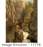 #11779 Picture Of A Wooden Walkway Path In Gorner Gorge Switzerland