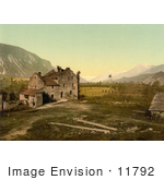 #11792 Picture Of A Castle In Ruins Switzerland