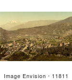 #11811 Picture Of The City Of Sion Valais Switzerland