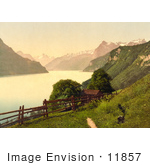 #11857 Picture Of A Home On The Shore Of Lake Lucerne