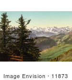 #11873 Picture Of A Distant View Of Mount Titlis Switzerland