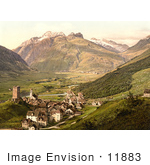 #11883 Picture Of The Village Of Hospenthal Near Furka Pass Switzerland
