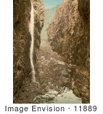 #11889 Picture Of A Waterfall In A Grotto Grindelwald Bernese Oberland