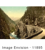 #11895 Picture Of A Road Along The Landwasser River