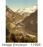 #11900 Picture Of Eiger Glacier And Bear Hotel In Switzerland