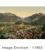 #11903 Picture Of A View Of Interlaken And The Aare River