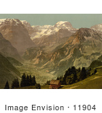 #11904 Picture Of A View Of Selbsanft Piz Urlu And Todi Mountains Glarus Switzer
