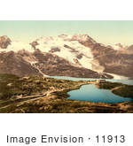 #11913 Picture Of Bernina Hospice And Cambrena Glacier Switzerland