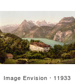 #11933 Picture Of A Hotel Near Lake Lucerne Switzerland
