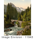 #11943 Picture Of Moulins Bridge And Dent Du Midi Switzerland