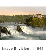 #11944 Picture Of Rhine Falls And Laufen Castle In Switzerland