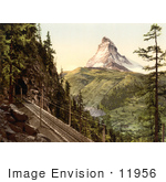 #11956 Picture Of Gornergrat Railway Tunnel And Matterhorn Switzerland