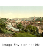 #11981 Picture Of A Town Of Aargau In Switzerland