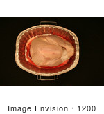 #1200 Thanksgiving Photo Of A Raw Turkey In A Cooking Pan