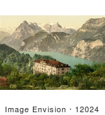 #12024 Picture Of Building Near Lake Lucerne