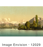 #12029 Picture Of Boats On Lake Thun Switzerland