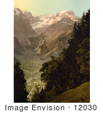 #12030 Picture Of The Valley Of Lintthal In Switzerland