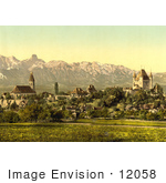 #12058 Picture Of The Village Of Thun Switzerland