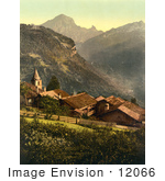 #12066 Picture Of The Village Of Gryon Switzerland