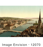 #12070 Picture Of A Zurich Cityscape Switzerland