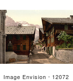 #12072 Picture Of Principal Street In Champery Switzerland