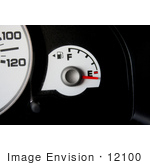 #12100 Picture Of A Gas Gauge Below The Empty Mark