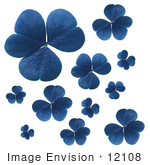 #12108 Picture Of Blue Clovers