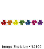 #12109 Picture of Rainbow Colored Clovers by Jamie Voetsch