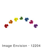#12204 Picture Of A Rainbow Of Clovers