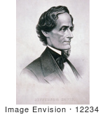 #12234 Picture Of Jefferson Davis Facing Right