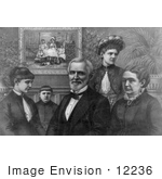 #12236 Picture Of Jefferson Davis With Family