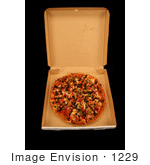 #1229 Photography Of A Whole Pizza In The Box