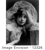 #12326 Picture Of Lillian Gish With Chiffon