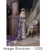 #1233 Stock Photo Of A Painting Of Maria Feodorovna Of Glucksburg 1912