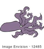 #12485 One Octopus Clipart by DJArt